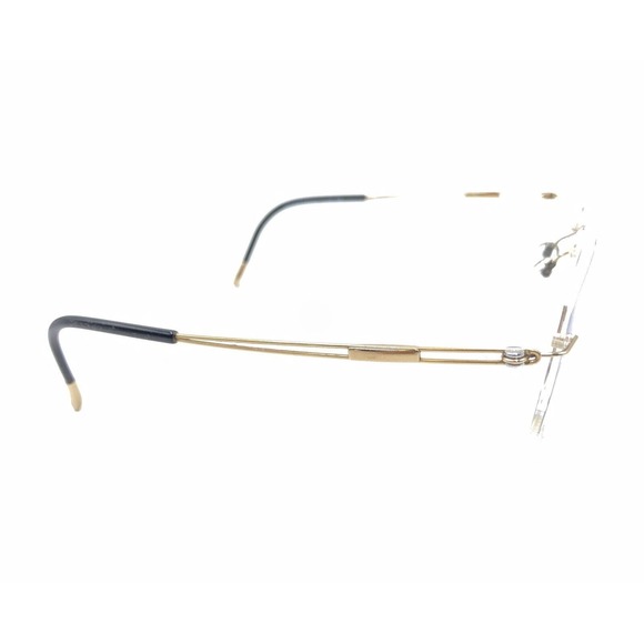 Silhouette 5227 20 6051 Titanium Gold Black Rimless Eyeglasses Frames 17 140 - Picture 4 of 13